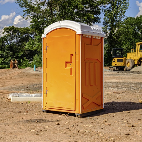 can i customize the exterior of the porta potties with my event logo or branding in Canalou